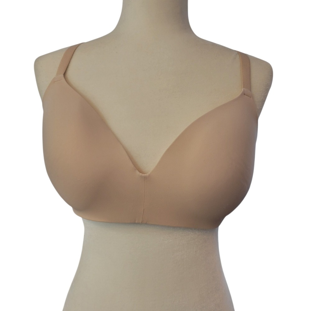 PINK Victorias Secret Wear Everywhere Push Up‎ Wire-Free Bra Nude Beige 36DD - Picture 12 of 13